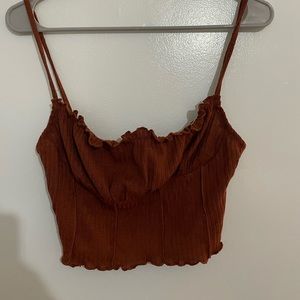 Brown crop top.